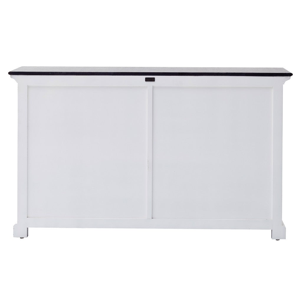HomeRoots Modern Farmhouse Black And White Buffet Server