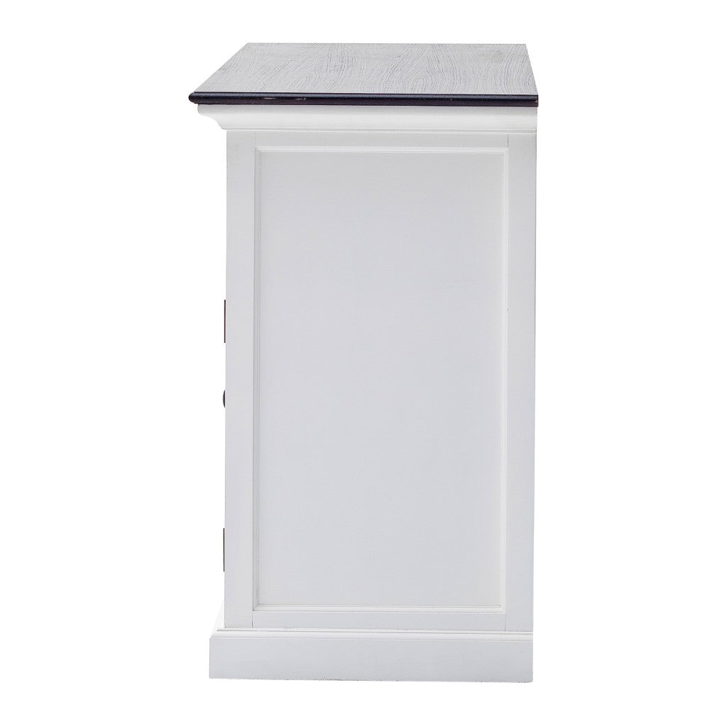 HomeRoots Modern Farmhouse Black And White Buffet Server