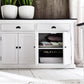 HomeRoots Modern Farmhouse Black And White Buffet Server