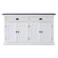 HomeRoots Modern Farmhouse Black And White Buffet Server