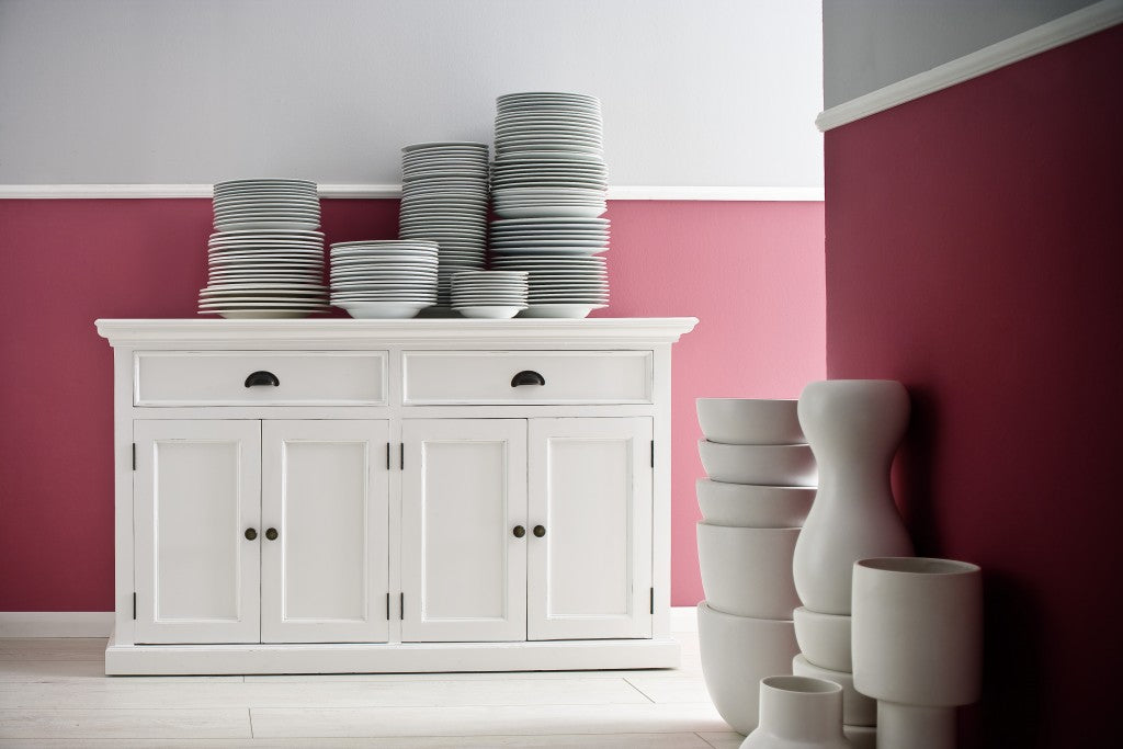 HomeRoots Modern Farmhouse Buffet Server in White Finish