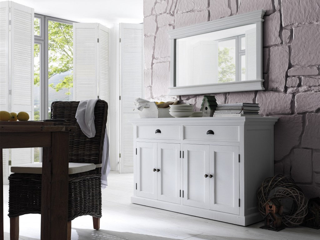 HomeRoots Modern Farmhouse Buffet Server in White Finish