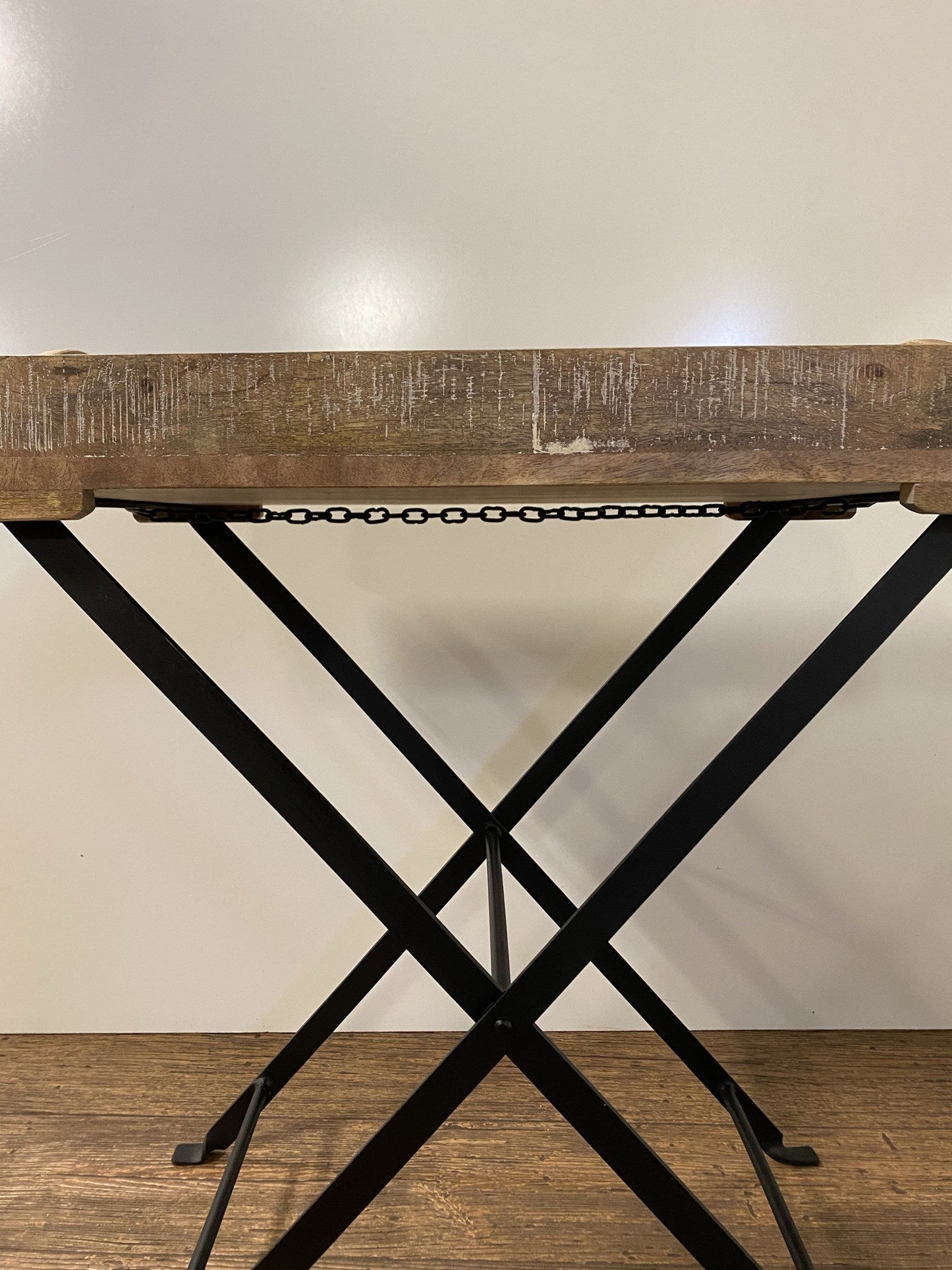 HomeRoots Modern Farmhouse Literal Tray Table With Antiqued Finish