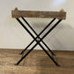 HomeRoots Modern Farmhouse Literal Tray Table With Antiqued Finish