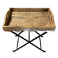 HomeRoots Modern Farmhouse Literal Tray Table With Antiqued Finish
