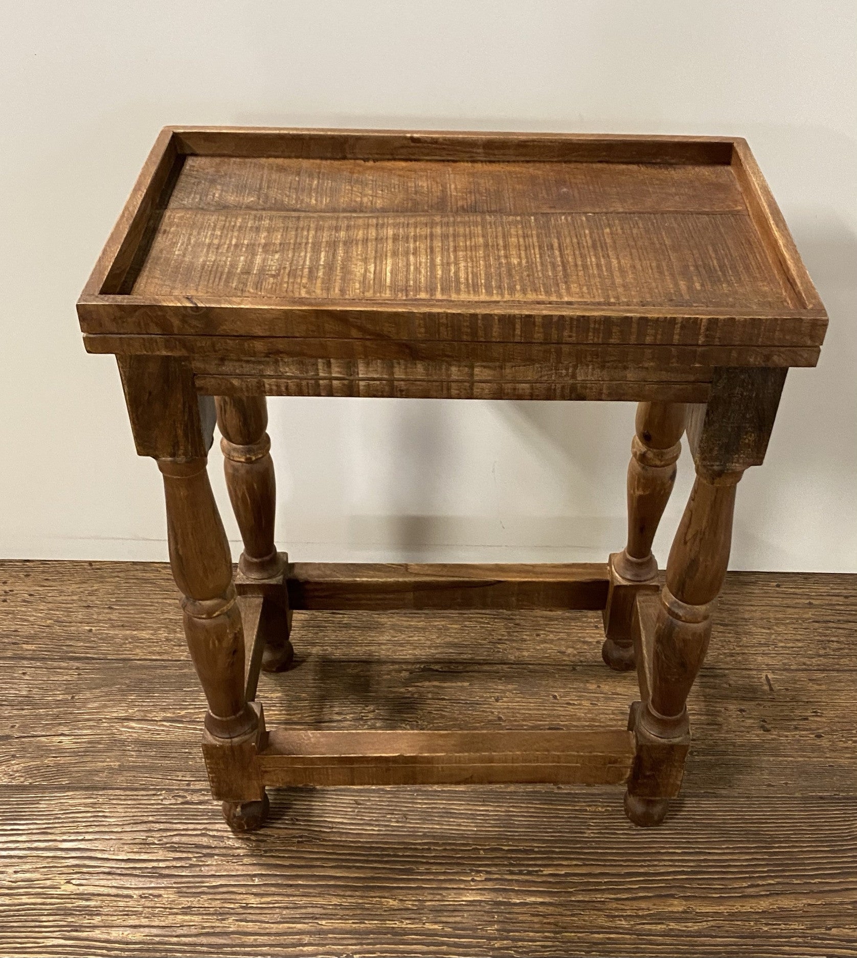 HomeRoots Modern Farmhouse Narrow Solid Wood End Table