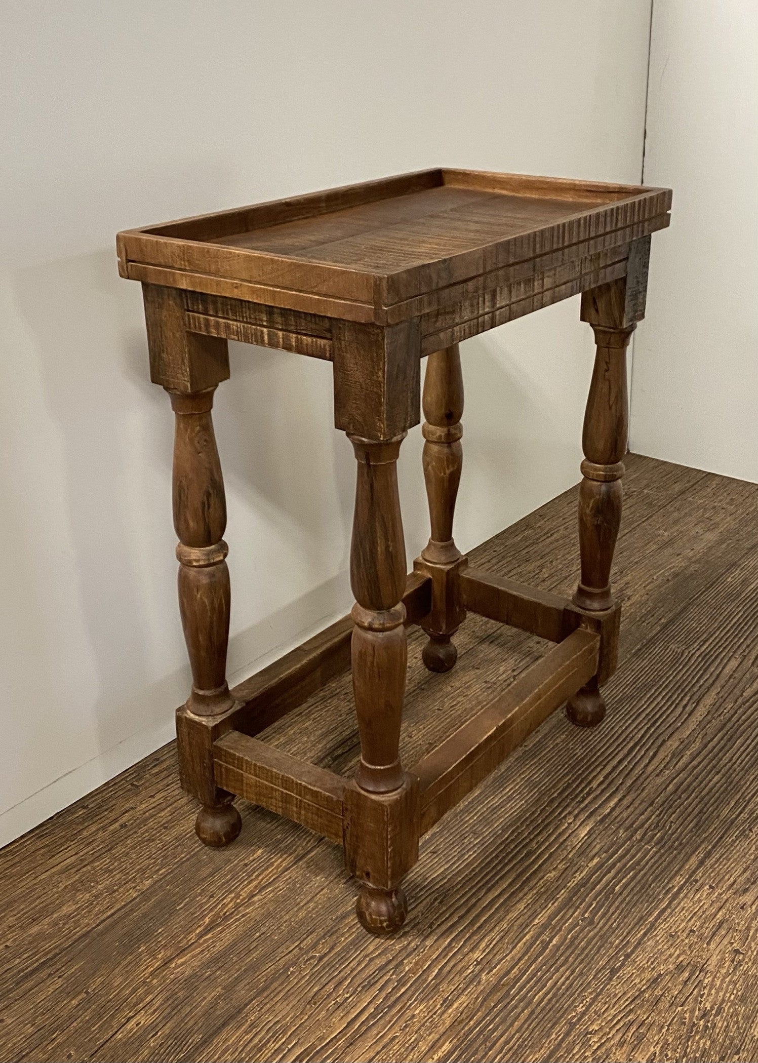 HomeRoots Modern Farmhouse Narrow Solid Wood End Table