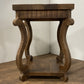 HomeRoots Modern Farmhouse Solid Wood Scroll End Table