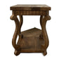 HomeRoots Modern Farmhouse Solid Wood Scroll End Table