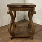 HomeRoots Modern Farmhouse Solid Wood Scroll End Table