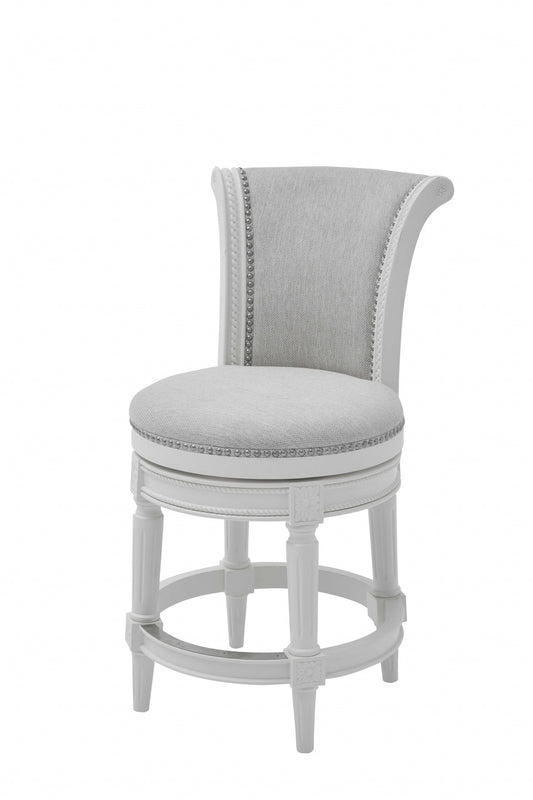 HomeRoots Modern Farmhouse White Counter Height Bar Stool