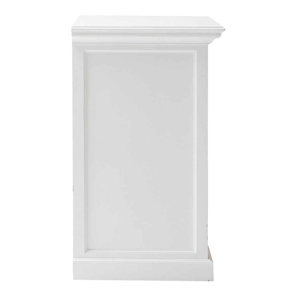HomeRoots Modern Farmhouse White Medium Accent Cabinet With Baskets