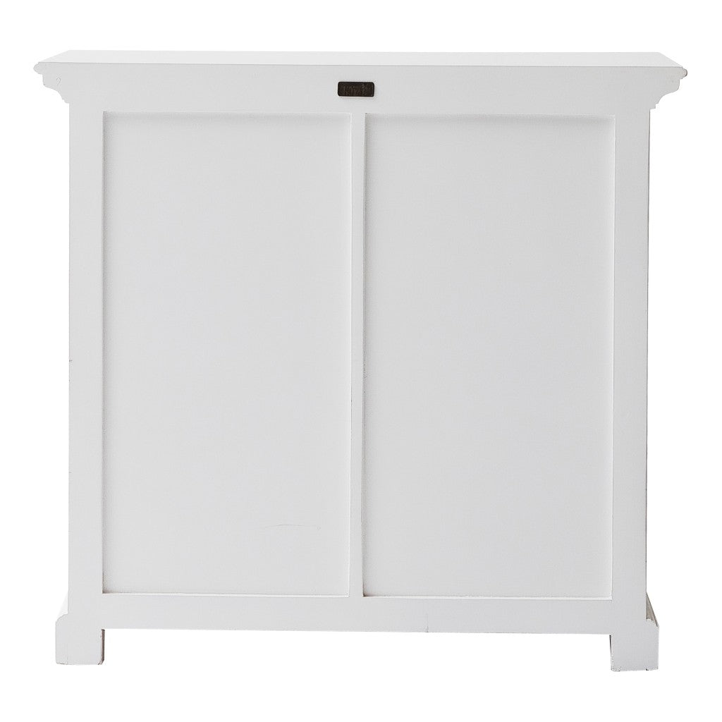 HomeRoots Modern Farmhouse White Medium Accent Cabinet With Baskets