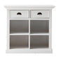 HomeRoots Modern Farmhouse White Medium Accent Cabinet With Baskets