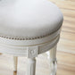 HomeRoots Modern Farmhouse White Swivel Bar Stool
