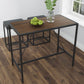 HomeRoots Modern Geo Black and Walnut Bar Dining Table