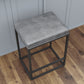 HomeRoots Modern Geo Grey Leather Bar Stools in Set of 2