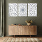 HomeRoots Modern Gray Chinoiserie Wood Plank Wall Art