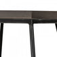 HomeRoots Modern Gray Concrete and Black Metal Hexagonal End Table