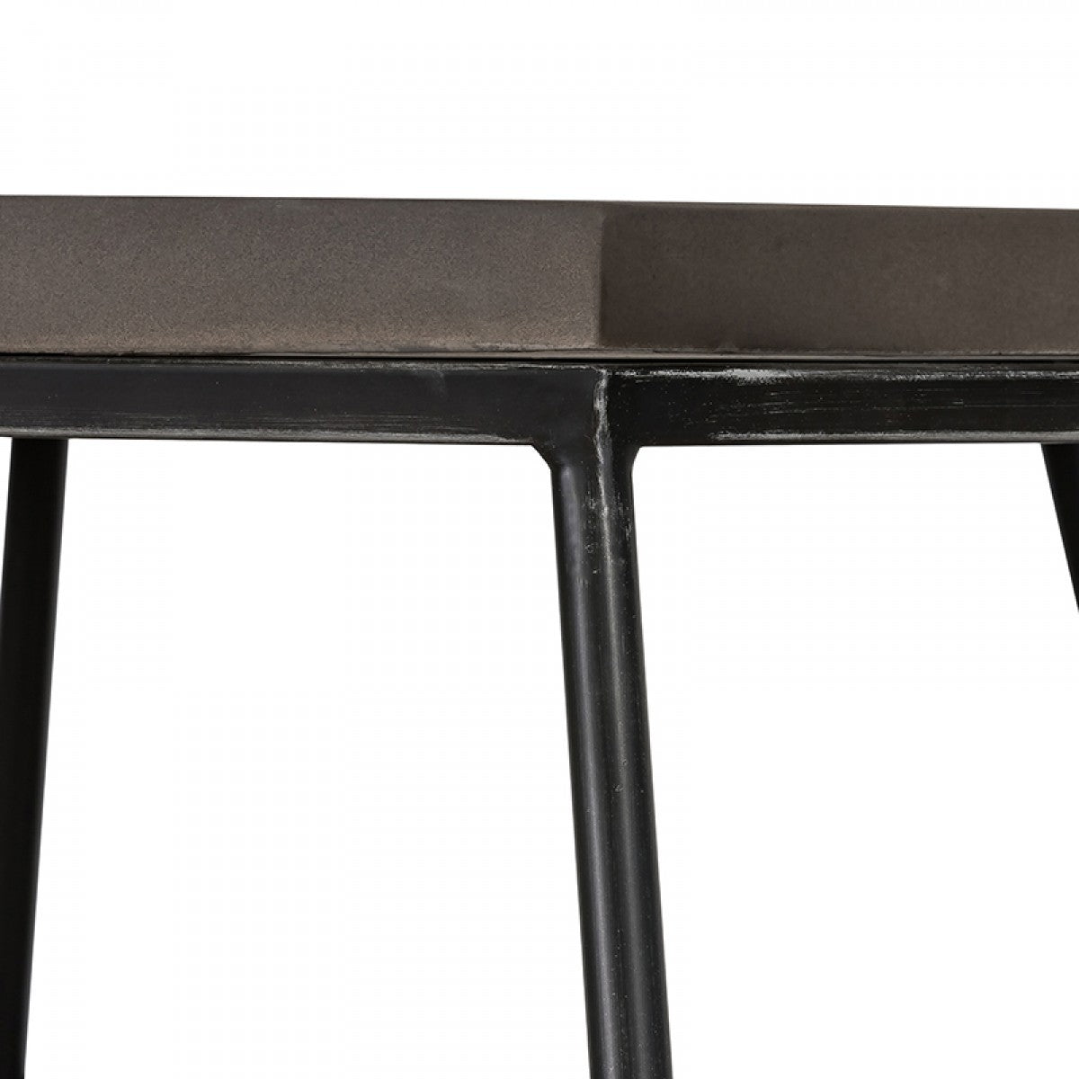 HomeRoots Modern Gray Concrete and Black Metal Hexagonal End Table