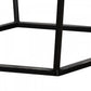 HomeRoots Modern Gray Concrete and Black Metal Hexagonal End Table
