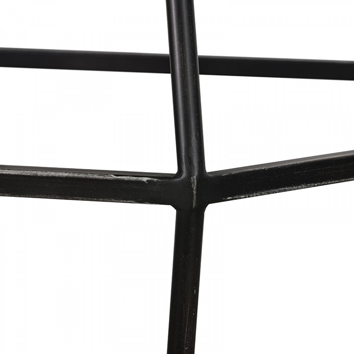 HomeRoots Modern Gray Concrete and Black Metal Hexagonal End Table