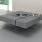 HomeRoots Modern Gray Faux Concrete and Glass Floating Coffee Table