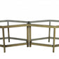 HomeRoots Modern Hexagonal Glass Top Coffee Table