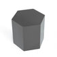 HomeRoots Modern High Gloss Hexagonal End Table With Light Grey Finish