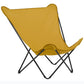 HomeRoots Modern Indoor Outdoor XL Folding Lounge Chair in Golden Yellow Finish