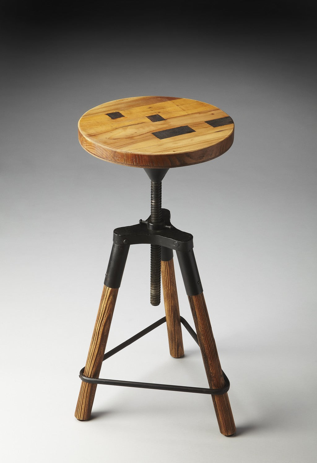 HomeRoots Modern Industrial Revolving Bar Stool