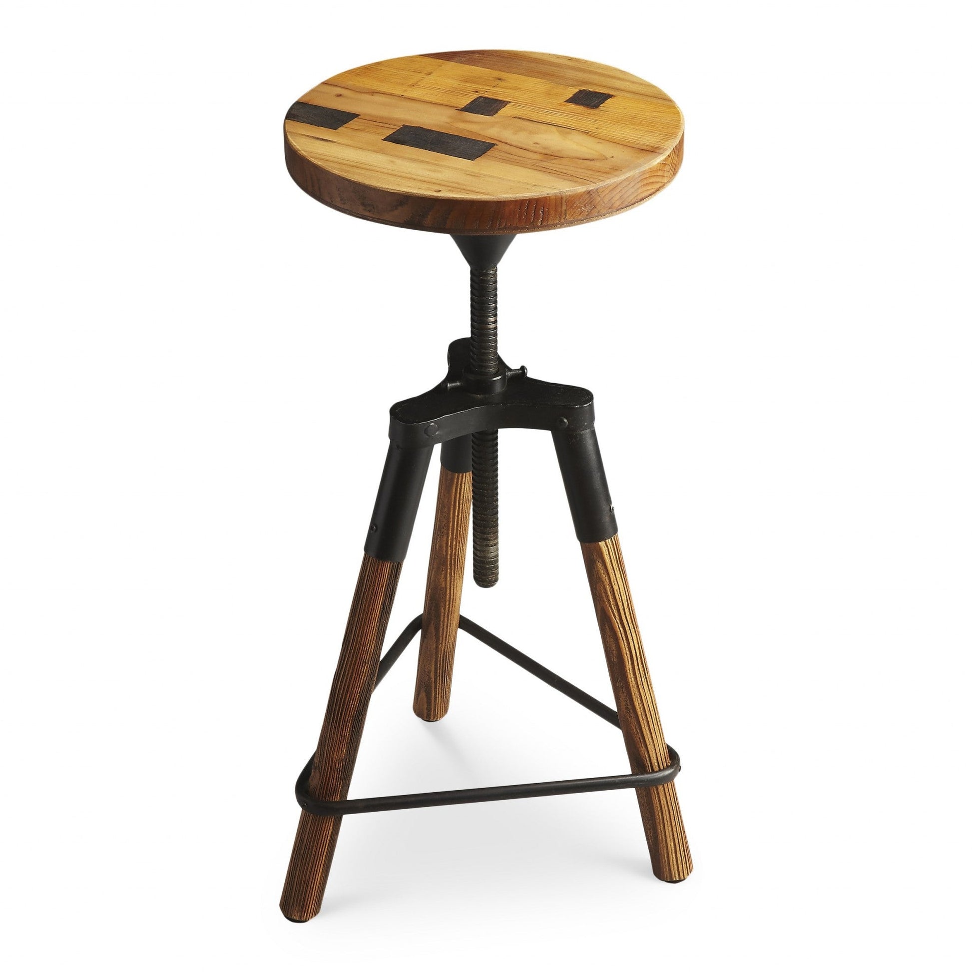 HomeRoots Modern Industrial Revolving Bar Stool
