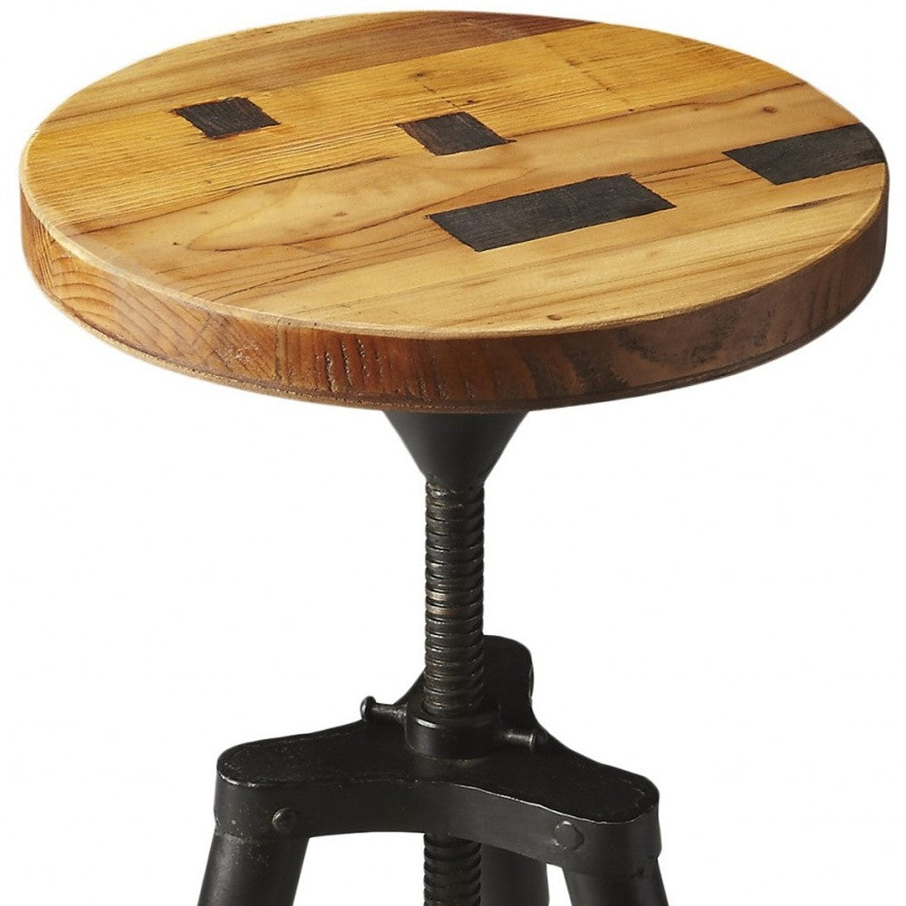 HomeRoots Modern Industrial Revolving Bar Stool