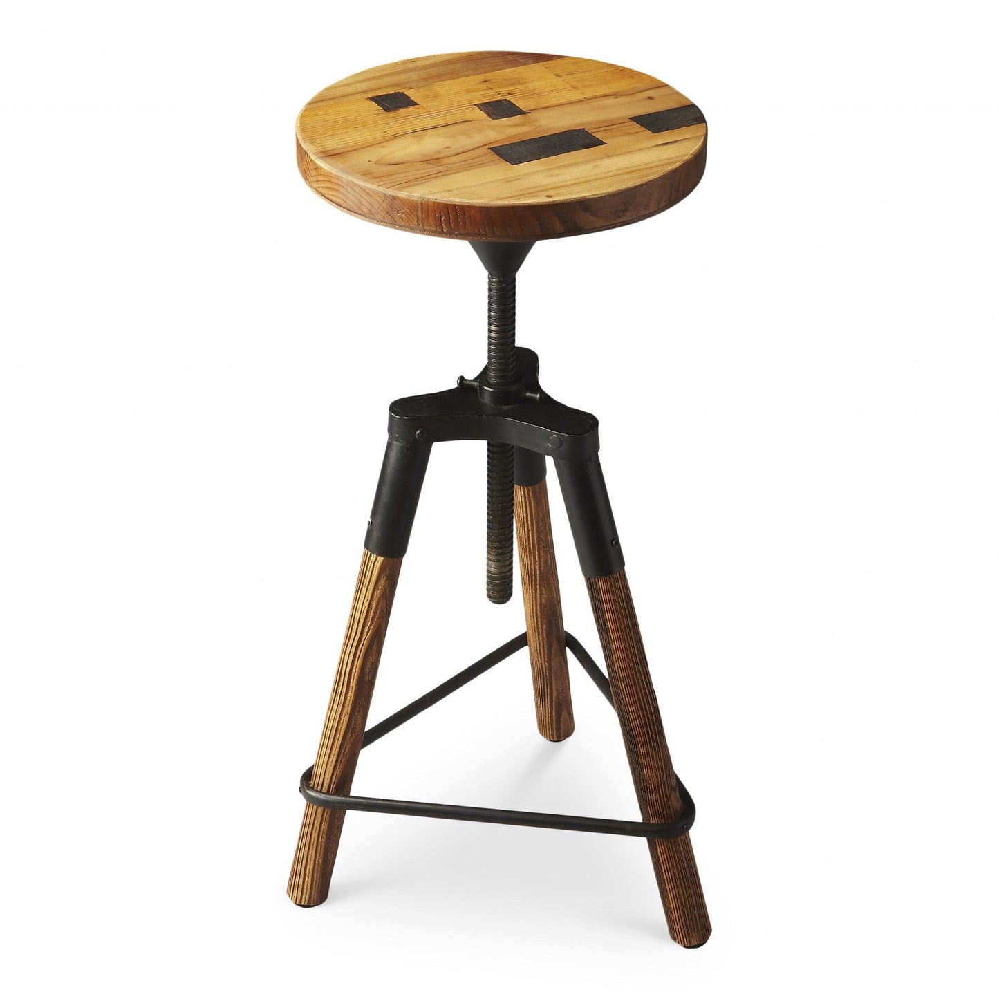 HomeRoots Modern Industrial Revolving Bar Stool