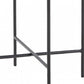 HomeRoots Modern Industrial Round Ceramic Side Table in Black Finish