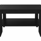 HomeRoots Modern Jet Black Coffee Table with Shelf