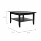 HomeRoots Modern Jet Black Coffee Table with Shelf