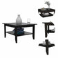 HomeRoots Modern Jet Black Coffee Table with Shelf