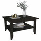 HomeRoots Modern Jet Black Coffee Table with Shelf