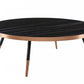 HomeRoots Modern Large Ceramic Coffee Table With Black and Gold Finish