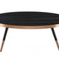 HomeRoots Modern Large Ceramic Coffee Table With Black and Gold Finish