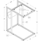 HomeRoots Modern Metal and Glass TV Table in White Finish