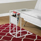 HomeRoots Modern Metal and Glass TV Table in White Finish