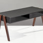 HomeRoots Modern Retro Black and Walnut Finish Coffee Table