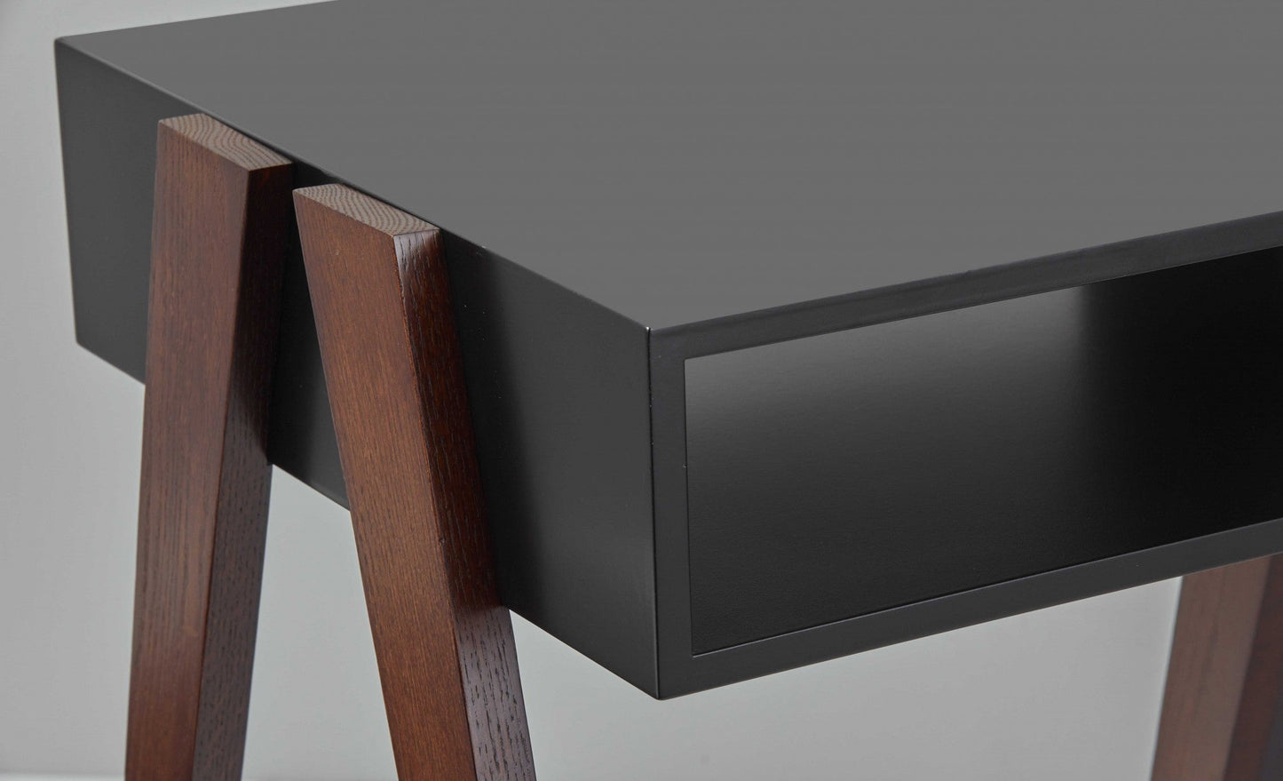 HomeRoots Modern Retro Black and Walnut Finish Coffee Table