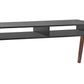 HomeRoots Modern Retro Black and Walnut Finish Coffee Table