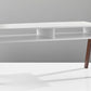 HomeRoots Modern Retro White and Walnut Finish Coffee Table
