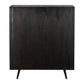 HomeRoots Modern Rustic Black Rattan Double Decker Accent Cabinet