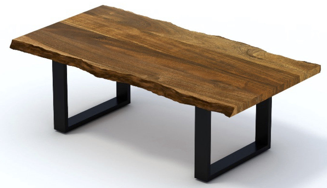 HomeRoots Modern Rustic Live Edge Acacia Wood Coffee Table