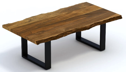 HomeRoots Modern Rustic Live Edge Acacia Wood Coffee Table